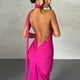 thumbnail image 4 of Vestido de verano estilo europeo y americano sexy, sin espalda, plegable, ajustado, de color sólido, sin mangas y con temperamento, 4 of 6