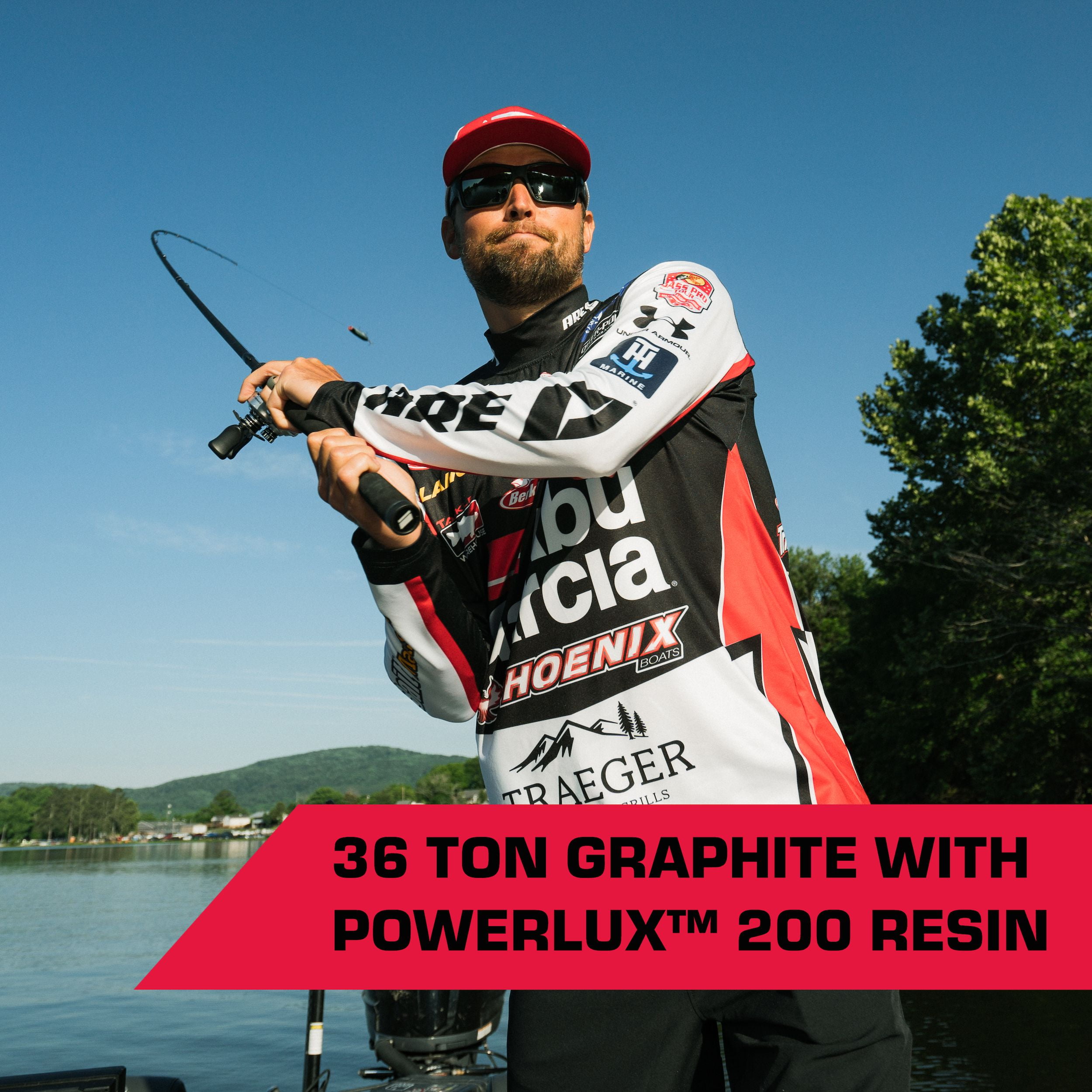 Abu Garcia Justin Lucas Topwater Rod, 7'4" Medium Heavy, 1 Piece