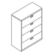 HON 4 Drawers Lateral Lockable Filing Cabinet, Charcoal