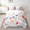 thumbnail image 2 of Homewish Chic Flowers 7-Piece Twin Bedding Set - Spring Garden Butterflies, 2 of 8