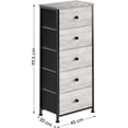 thumbnail image 3 of Comoda Cajonera para Recamara - 5 Cajones De Tela con Parte Superior de Madera y Marco De Acero Plegable - Mueble Organizador con cajonera para Recámara o Sala, 3 of 8