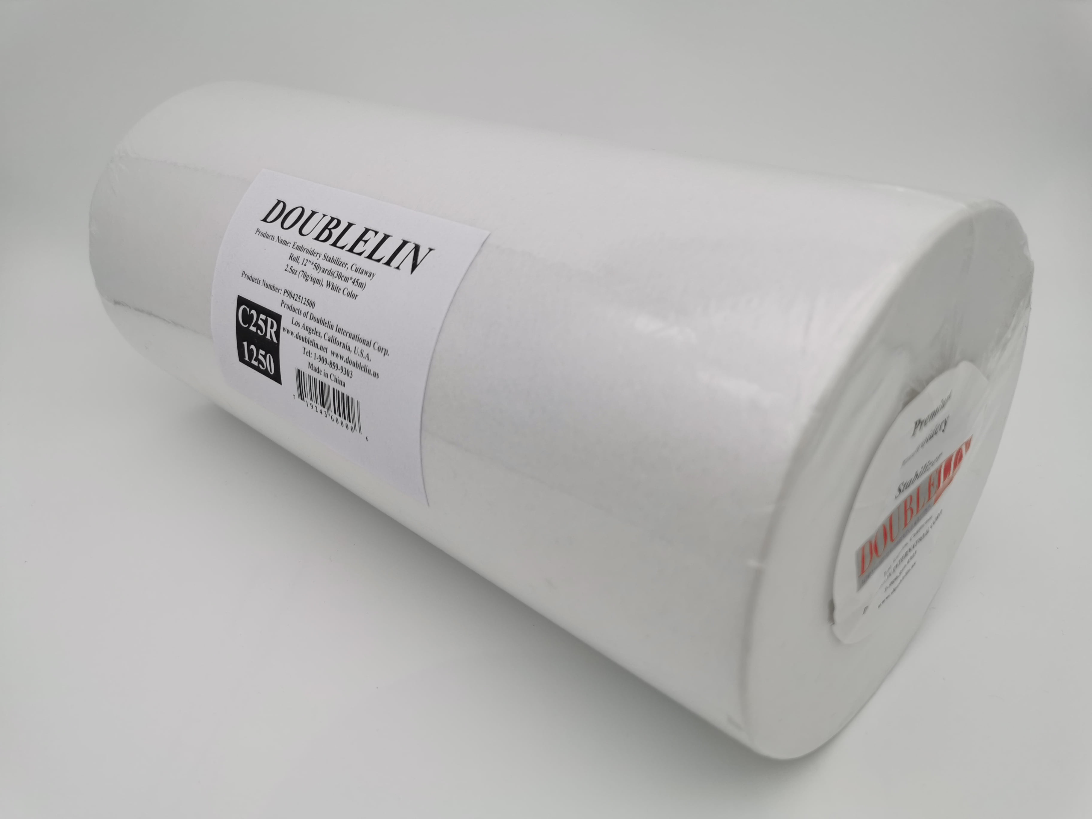 Cut Away Embroidery Stabilizer 12” x 50 Yard Roll – 2.5 Ounce Cutaway for Machine Embroidery
