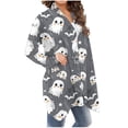 thumbnail image 7 of Kilaqueen Halloween Cardigan for Women Trendy Ghost Pumpkin Graphic Tunic Shirt Spooky Season Lightweight Cardigans Long Sleeve Medium Length Coat, 7 of 7