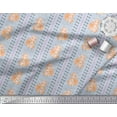 thumbnail image 3 of Soimoi Blue Heavy Canvas Fabric Paw Print & Rabbit Kids Print Fabric by Yard 58 Inch Wide, 3 of 3