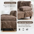 thumbnail image 5 of Villeston U-shaped Sectional Sofa 103.7" Chenille Fabric Couch with Dual Chaise Lounges, Storage Pockets and Armrest Pillows for Living Room,Brown, 5 of 8