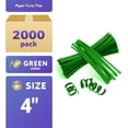 thumbnail image 2 of APQ Paper Twist Ties for Bags, Pack of 2000 Green 4" Long and 3/16" Wide Twist Ties, Bendable Bag Ties Twists, Sturdy Twisty Ties, Bread Ties Twisty-Ties for Tight Closure, 2 of 5