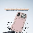 thumbnail image 4 of ELEHOLD for iPhone 16 Case,Built-in Card Holder Slide Len Cover Military Grade Drop Rugged Shockproof Protective Phone Case for iPhone 16,Rosegold, 4 of 6
