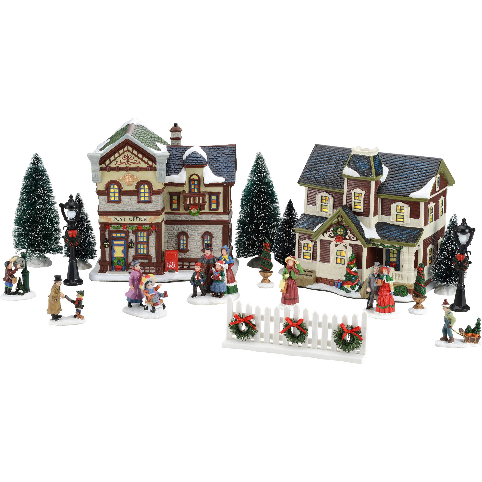 Holiday Time 21-Piece Christmas Village Set - Walmart.com - Walmart.com