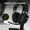 thumbnail image 2 of Corsair HS80 RGB USB Premium Gaming Headset with Dolby Audio 7.1 Surround Sound (Broadcast-Grade Omni-Directional Microphone, Memory Foam Earpads, High-Fidelity Sound, Durable Construction) Carbon, 2 of 14