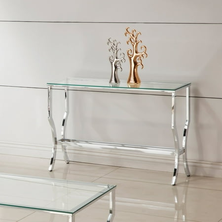 Coaster Company Sofa Table Chrome And Tempered Gl Coaster Company Sofa Table Chrome And Tempered Gl