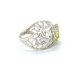 thumbnail image 3 of Genuine Lemon Quartz Ring Green Jewelry for Women 2.40 Carats Girlfriend Birthday Gifts, 3 of 14