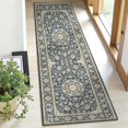 thumbnail image 4 of 2x5 Washable Long Runner Rug, Soft Non Slip Low Profile Vintage Oriental Hallway Rug for Kitchen Bedroom Entryway, Navy Blue, 4 of 6