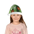 thumbnail image 5 of Bingfone Palm Leaves And Tropical Flowers for Kids Christmas Hat Santa Hat for Boys Girls Teenager for Christmas New Year Xmas Festive Holiday Party Supplies Gifts, 5 of 6