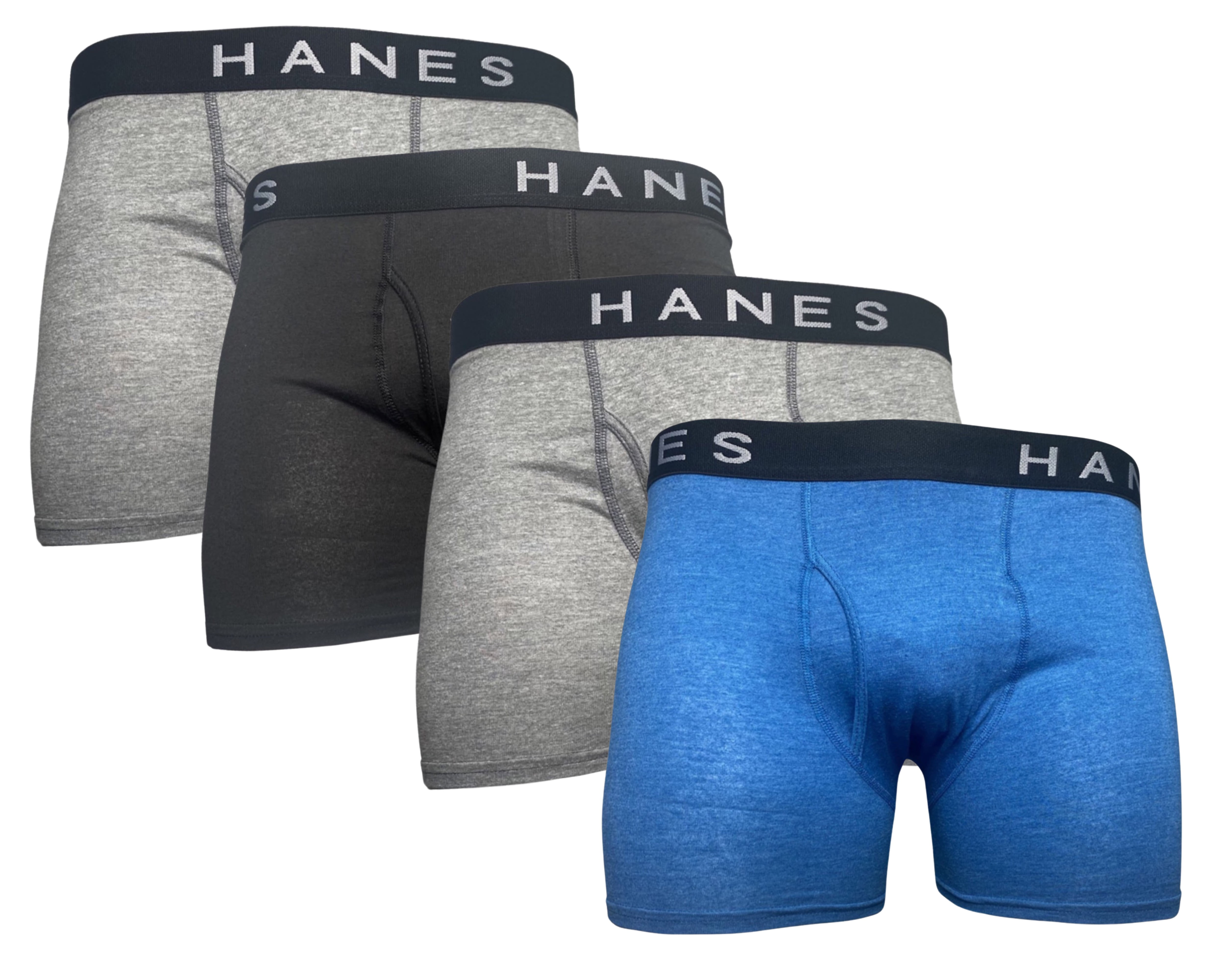 Hanes Men's Comfort Blend Boxer Briefs, 4 Pack Assorted Colors ...