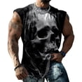 thumbnail image 2 of adaychics Mens Graphic Tank Tops Crew Neck Gothic Tank Tops Skull Summer Sleeveless Workout Tee Shirt for Exercise Daily, 2 of 7