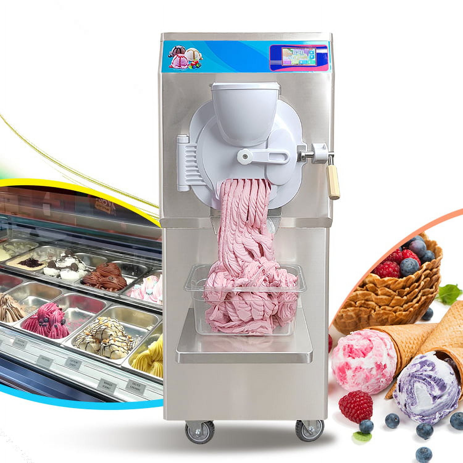  Kolice Commercial Fresh fruit gelato ice cream machine,Hard ice  cream machine, Scoop ice cream maker, Italian Ice Maker, fast food machine,snack  food machine: Home & Kitchen
