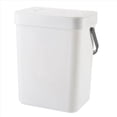 thumbnail image 2 of 2X Cubo de Basura de Cocina de 1,3 Galones con Tapa Debajo del Cubo de Basura de Alimentos de Basura de Cuarto de Baño Pequeño Y Liviano, Blanco, 2 of 5