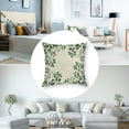 thumbnail image 5 of Embroidered Throw Pillow Covers  Surrounding Green Leaves Decorative Pillowcases FarmhousePillow Cushion Cases Boho Home Decor Square Floral Pillow Case, 5 of 7