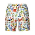 thumbnail image 4 of Lsque Mens Swim Trunks Hello Summer2 Pattern - Bathing Suit Compression Liner - Beach Swim Shorts Swimwear - (S-3XL) - Stretch Quick Dry -, 4 of 9