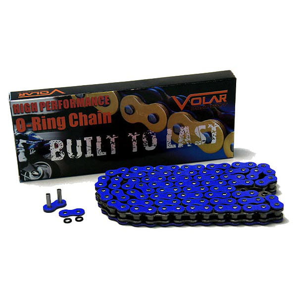 Volar O-Ring Motorcycle Chain Blue for 530 x 118 Links 