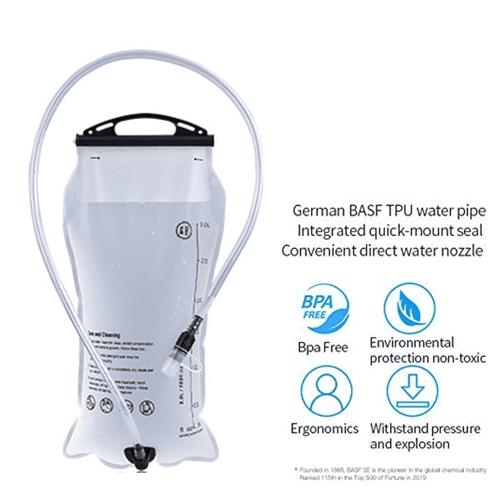 Soft Water Bottle | Shrink As You Drink Soft Flask for Hydration Pack | Folding Water Bottle Ideal