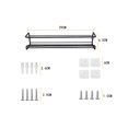 thumbnail image 2 of Organizador de especias de pared para cocina o despensa, elegante acabado negro sobre acero al carbono que añade elegancia, 2 piezas de 29 x 6,5 x 6,5 cm que garantizan opciones de almacenamiento, 2 of 5