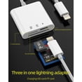 thumbnail image 2 of SD Card Reader Lightning(3in1)for iPhone 14 13 Pro Max Micro SD Memory Digital Camera Accessories for Apple MFi Certified Adapter for iPad Transfer TF Flash Drive Stick Cable Photo Storage Charging, 2 of 7