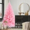 thumbnail image 4 of JWshufel 6.9ft Pink Artificial Christmas Tree Pre Wired Artificial Christmas Tree Features 1000 Branches Removable Metal Stand Foldable Base Easy to Set up and Store Ideal for Home Christmas Decor, 4 of 6