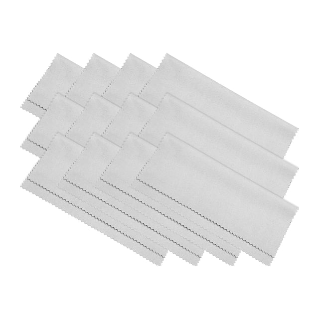Unique Bargains Microfiber Cleaning Cloth 6' x 6' Soft Suede for Camera Lens, Grey 12 Pack