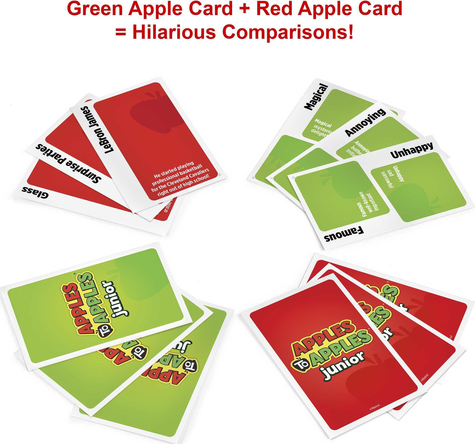 Apples to Apples Junior Kids Game, Card Game for Family Night with Kid-Friendly Words - image 5 of 6