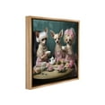 thumbnail image 4 of Stupell Industries Chihuahua Tea Party Animals & Insects Painting Brown Floater Framed Canvas Art Print Wall Art, 18 x 18, 4 of 10