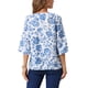 thumbnail image 3 of INSPIRE CHIC Blusa Floral Bohemia para Mujer con Escote en V y Manga 3/4 Túnica Top S Azul, 3 of 6