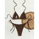 thumbnail image 3 of WILLBEST Traje de Baño Mujer Curvy conjunto de Bikini de Dos Piezas con Cuello Halter Triangular Tanga Sexy Traje de Baño con Cordones Laterales, 3 of 6