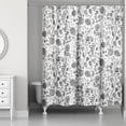 thumbnail image 2 of Creative Products Gray Watercolor Floral 71x74 Shower Curtain, 2 of 2