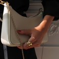 thumbnail image 3 of Eye Catching Shoulder Bag with Removable Strap and Secure Zippers PU Leather Armpit Bags for Shopping or Travel White, 3 of 4