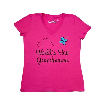 Worlds Best Grandmama Mothers Day Gift Women's V-Neck