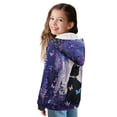 thumbnail image 2 of Xoenoiee Cat Butterfly Flower Print Full Zip Up Hoodie for Girls Workout Casual Sweatshirt Clothes Long Sleeve Hoodies Graphic Hooded Sweatshirt with Front Pocket Loose Comfy Outfits, S, 2 of 7
