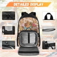 thumbnail image 3 of Yspwyqan Kids Backpack Set for High School, Fruit Donut Capybara Backpack Set with Lunch Box and Water Bottle Bag, Lightweight Fits 14 Inch Laptop School Bags with Adjustable Straps, 3 of 7