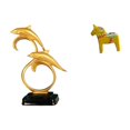 thumbnail image 1 of Escultura de delfín realista y figura coleccionable de animal para el hogar, escritorio, entrada, armario, oficina, chimenea, mesa, estantería., 1 of 8