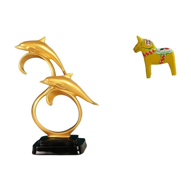 Escultura de delfín realista y figura coleccionable de animal para el hogar, escritorio, entrada, armario, oficina, chimenea, mesa, estantería.