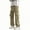 Khaki, variant on CHEEREAM Cargo Pants Men Baggy High Waisted Parachute Pants with Pockets Wide Leg Y2K Casual Pants for Mens Wine 5XL