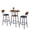 Rustic Brown, variant on QuzyAor 3-Piece Bar Table and Chairs Set, Industrial Round Pub Table with 2 PU Stools, Counter Height Dining Set for Small Kitchen, Rustic Brown