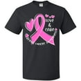 thumbnail image 3 of Inktastic Love, Care, Cure Breast Cancer Awareness Pink Ribbon T-Shirt, 3 of 5