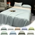 thumbnail image 7 of Zenithome Luxurious Satin Bed Sheet 200x230cm - Soft Silk-Like Fabric, Washable, Wrinkle & Fade Resistant, Lightweight, Easy Care, for All Seasons - Light Blue/White/Pink/Purple/Green/Gray/Beige, 7 of 7