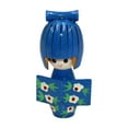 thumbnail image 4 of Adorno de muñeca de kimono de madera, figura coleccionable, escultura, muñeca geisha japonesa azul, 4 of 9