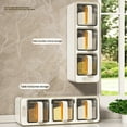 thumbnail image 4 of Mosey 1 Set Wall Mount Seasoning Box with 3 Spoons Label Punch Free Adhesive Spice Condiment Salt Sugar Storage Jar Container Kitchen Supplies, 4 of 8