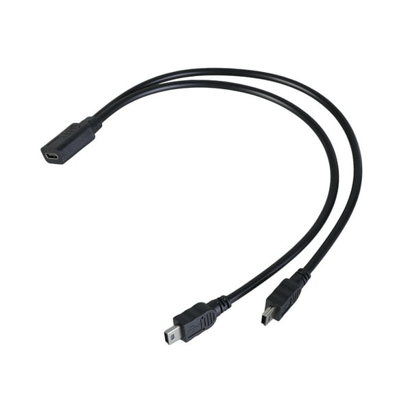 COOLHOOD Multi Charging Cable USB C Splitter Cable 2 in 1 Fast Charging Cord USB C Female to Double USB Male Port for Phone