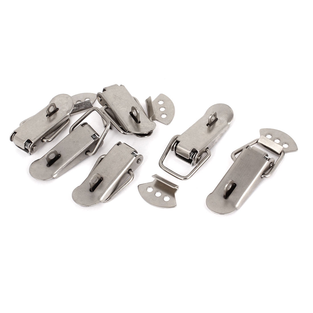 2 Set Stainless Steel Hardware Boxes Spring Loaded Toggle Latch Hasp 