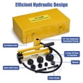 thumbnail image 2 of Yescom Ensemble de Perforatrice Hydraulique 10 Tonnes 1/2 Pouces à 2 Pouces Kit d'Outils de Perforation - Jaune, 2 of 11