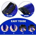 thumbnail image 3 of LAICAIW Rallonges de Cheveux Colorées de 22 Pouces, Postiche Lisse, Mèches de Fête Multicolores à Clipser, Rallonges de Cheveux Synthétiques (10 Pcs Bleu), 3 of 6